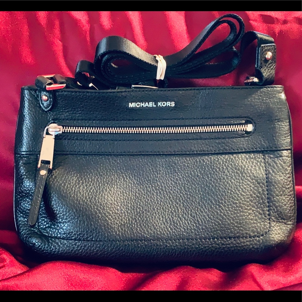 Michael Kors Black Leather Crossbody